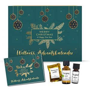 GREAT VITA Adventskalender Frauen Wellness 2022 Edition, Neuer Inhalt - mit Naturkosmetik, Duftware und Deko, Entspannung Weihnachtskalender für Frauen mit 24 Überraschungen