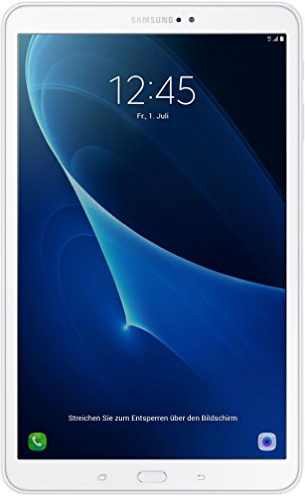 Samsung Galaxy Tab A (SM-T585NZWADBT) 25,54 cm (10,1 Zoll) LTE Tablet PC (Octa Core, 16 GB eMMC, 2 GB RAM, Android 6.0) weiß