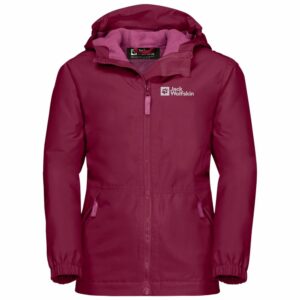 Jack Wolfskin Snowy Days Jacket Kids Regenjacke Kinder 164 rot dark ruby