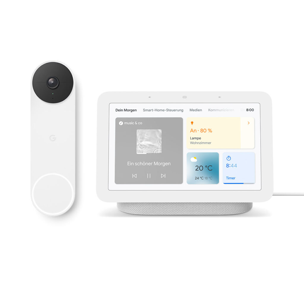 Google Nest Doorbell (mit Akku) + kostenloser Google Nest Hub (2. Generation)