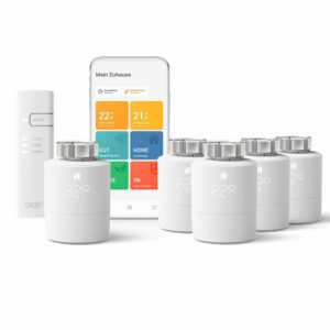 tado° Smartes Heizkörper-Thermostat Starter Kit V3+ mit 5 Thermostaten & Bridge zur Einzelraumsteuerung