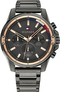 Tommy Hilfiger Multi Zifferblatt Quarz Uhr für Herren mit Rotguss Edelstahlarmband - 1791790