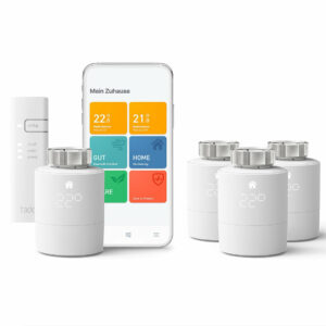 tado° Smartes Heizkörper-Thermostat Starter Kit V3+ mit 4 Thermostaten & Bridge zur Einzelraumsteuerung