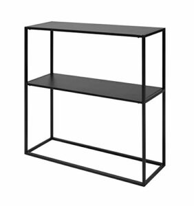 AC Design Furniture Nino Konsolentisch mit 1 Ablage, Industrieller aus Metall, Schwarzer Beistelltisch, Industrielles Möbel, Wohnzimmermöbel, Flurmöbel, B: 79,5 x H: 80,5 x T: 26 cm