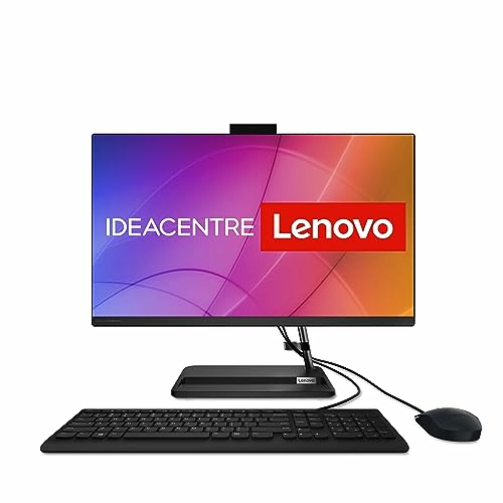 Lenovo IdeaCentre 3 All in One , 23,8" Full HD Display , AMD Ryzen 3 7330U , 8GB RAM , 512GB SSD , AMD Radeon Grafik , Win11 Home , QWERTZ , schwarz , inkl. Tastatur & Maus , 3 Monate Premium Care