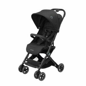 Maxi-cosi lara2 kinderwagen, 0–4 jahre, 0–22 kg, federleichter, kompakter buggy, 3 liegepositionen, flache liegeposition, automatisches klappmechanismus, schultergurt, essential black