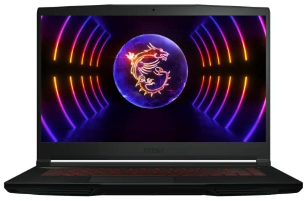 MSI Thin GF63 Gaming Notebook | 39,6 cm (15,6 Zoll) Full-HD 144 Hz | Intel Core i5-12450H | 16GB RAM | 512GB SSD | RTX 4050 6 GB | Windows 11 Home | QWERTZ Tastatur | Schwarz | 12VE-087