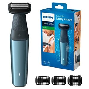 Philips Bodygroom Series 3000 hautfreundlicher Körperrasierer inkl. 3 Kammaufsätze (Modell BG3015/15)