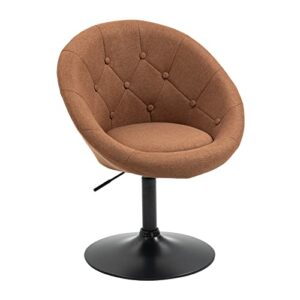 SVITA Havanna Sessel Lounge Clubsessel Drehsessel Stoff Cocktailsessel Retro Barhocker Braun