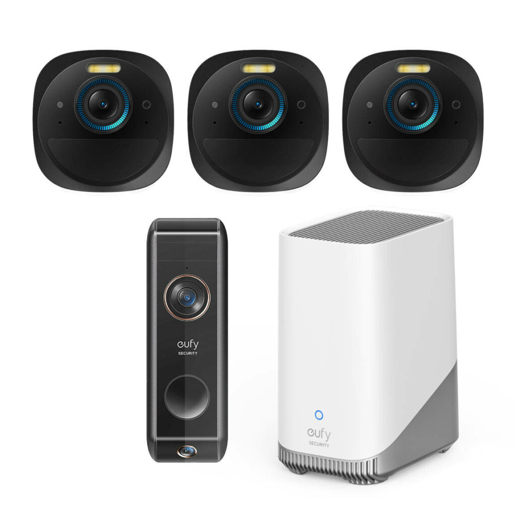 eufyCam 3 Starter Set 3+1 + eufy Video Doorbell Dual