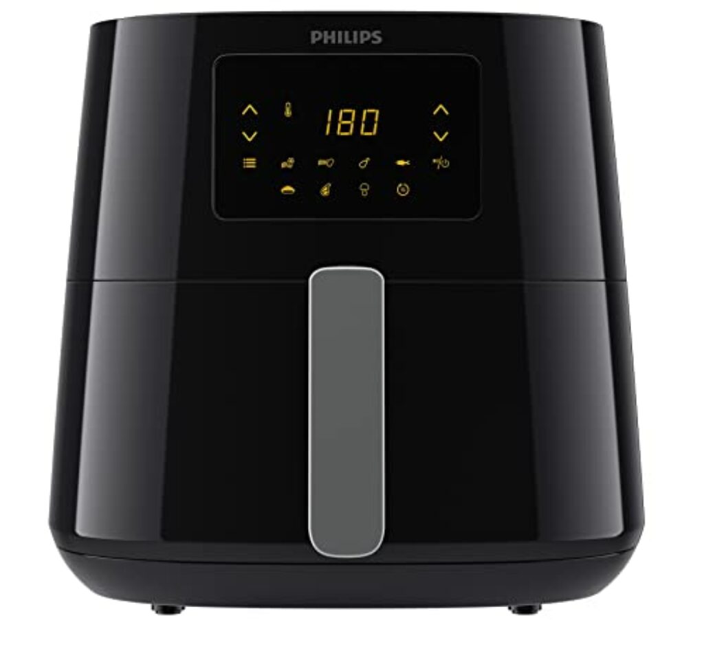 Philips Essential Airfryer XL - 6.2L, Fritteuse ohne Öl, Rapid Air Heißlufttechnologie, Touchscreen, HomeID App mit Rezepten (HD9270/90)