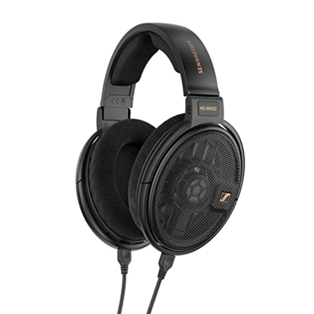 Sennheiser Kabelgebundene Audiophile Stereo-Kopfhörer HD 660S2 mit kraftvollem Subbass, optimiertem Surround-Sound und verbessertem Schallwandler-Airflow, Magnetsystem und Schwingspule – Schwarz