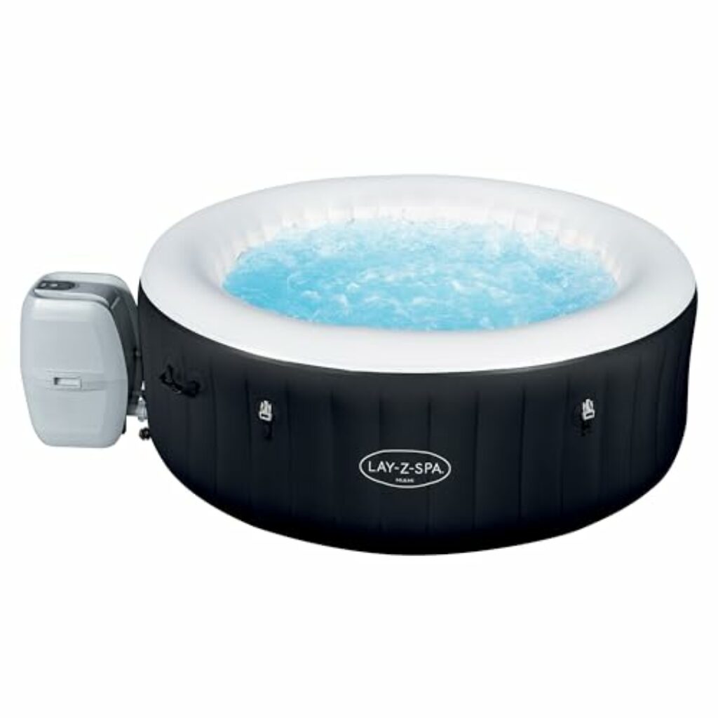 Bestway LAY-Z-SPA Miami AirJet™ Whirlpool, 180 x 66 cm, 2-4 Personen, rund, schwarz