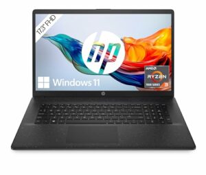 HP Laptop | 17,3" FHD Display | AMD Ryzen 3 7320U | 8 GB DDR5 RAM | 512 GB SSD | AMD Radeon-Grafik | Windows 11 | QWERTZ | Schwarz inkl. 25 GB Dropbox-Speicher für 12 Monate
