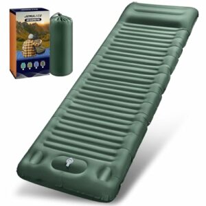 JEMULICE Isomatte Selbstaufblasend, 12CM Hoch Luftmatratze Camping Kleines Packmaß, Aufblasbare Matratze mit Fußpumpe, Selbstaufblasbare Schlafmatte für Outdoor, Wandern, Zelt, Rucksack