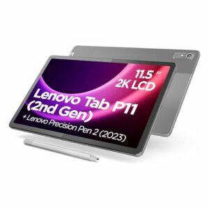 Lenovo Tab P11 (2. Gen) Tablet | 11,5" 2K Touch Display | MediaTek Helio G99 | 4GB RAM | 128GB SSD | Android 13 | grau | inkl. Lenovo Precision Pen 2