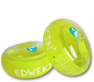 EDWEKIN® Schwimmflügel für Kinder mit extragroßen Luftkammern; Schwimmhilfe für Baby/Kleinkinder von 1 bis 6 Jahren; Perfekte Schwimmlernhilfe für Mädchen und Jungs, transparentes Design