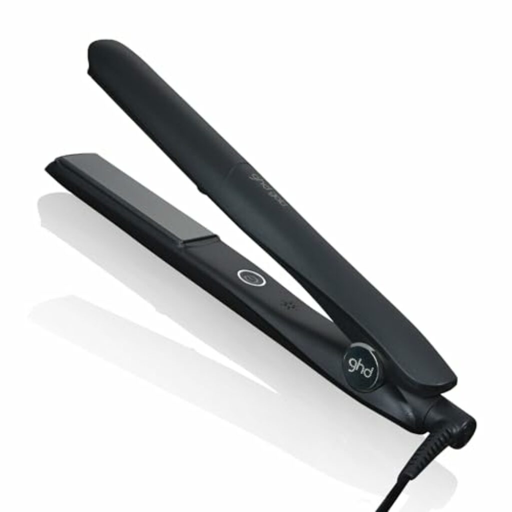 ghd gold - Professioneller Haarglätter zum Glätten, Locken und zum Erzeugen von Wellen, optimale Stylingtemperatur 185ºC, Zweizonen-Technologie, Schwarz