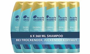 Head & Shoulders DERMAXPRO Hydra Pflege, Anti-Schuppen Shampoo Männer und Damen (6x 360 ml), mit Kokosmilch, aktiver Aloe & Vitamin E, gegen juckende und trockene Kopfhaut