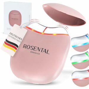 Rosental Organics EMS Gua Sha Gesichtsmassagegerät - LED Blau, Grün & Rotlicht Therapie - Für konturierte, pralle Haut & ebenmäßigen Teint - Für alle Hauttypen