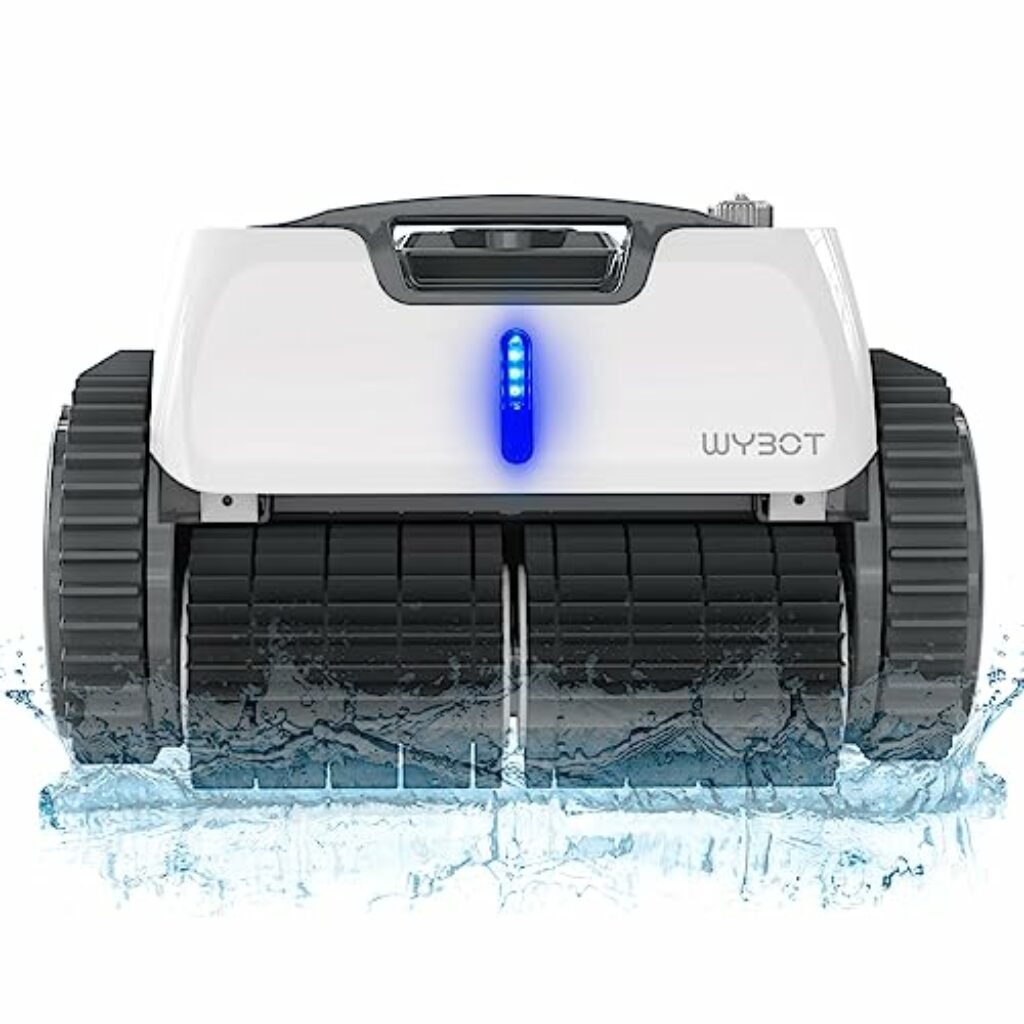 WYBOT Poolroboter Akku 120 Minuten für Boden,Wasserlinie,und Wandreinigung mit Dreifachmotor,Poolsauger Akku Kabellos,Schnellladung Vollautomatisch Poolreiniger für Bodeneingelassene Pools bis zu 120㎡