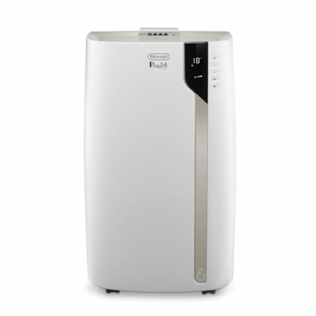 De'Longhi Pinguino PAC EX93 sehr leises Klimagerät mit Abluftschlauch, Whisper Technology - mobile Klimaanlage für Räume bis 85m³, 60dB(A), 3 Ventilatorgeschwindigkeiten, Entfeuchtungsfunktion, Weiß