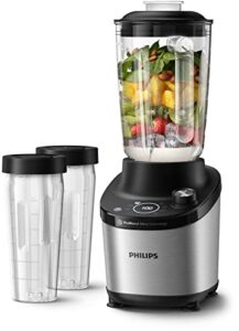 Philips Standmixer 7000 Series - 1500 Watt, 2 Liter, ProBlend Ultra Technologie, Schnellauswahlprogramme, HomeID Rezepte, Quick Clean-Funktion, 2 Tritan-Becher (HR3760/10)