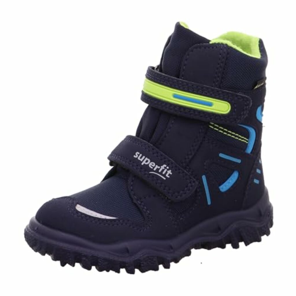 Superfit Jungen HUSKY warm gefütterte Gore-Tex Schneestiefel, Blau/Grün (Blue/Green8000), 35 EU