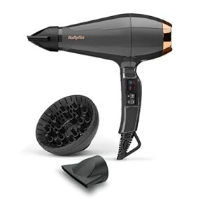 BaByliss Italian Air Pro 2200, Grau, AC-Motor, 2200 W Leistung, Ionen-Technologie, 6719DE