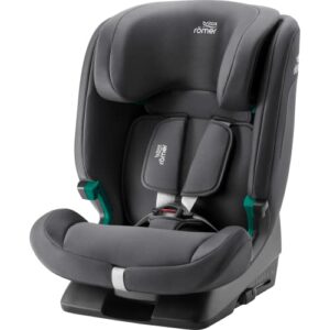 BRITAX RÖMER Kindersitz EVOLVAFIX, mit ISOFIX, für Kinder von 76-150 cm (i-Size), 15 Monate - 12 Jahre, Midnight Grey