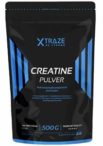 Creatin Monohydrat Pulver 500 g, Kreatin vegan, 100% rein, Natürliches Supplement ohne Zusätze - für Kraftsport, Bodybuilding, Fitness, Made in Germany