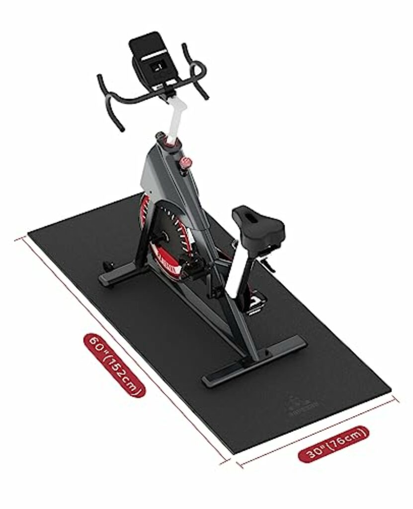 HAPBEAR Bodenschutzmatte Für Sportgeräte Fitnessgeräte - Hohe Dichte PVC, 152 x 76 cm x 6 mm Dicke, Bodenmatte Unter Laufband, Ellipsentrainer, Peloton Fahrradmatte