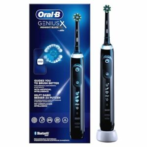 Oral-B Genius X Elektrische Zahnbürste/Electric Toothbrush, 6 Putzmodi für Zahnpflege, künstliche Intelligenz & Bluetooth-App, Geschenk Mann/Frau, Designed by Braun, schwarz