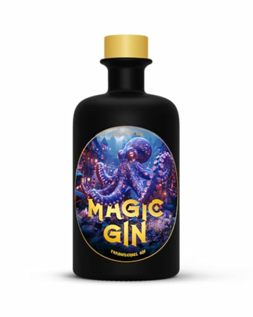 Sepia Ink - Magic Gin - 0,5 Ltr. - 40% vol. - Farbwechsel Gin mit dunklen Früchten - Vegan