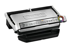 Tefal OptiGrill+ XL Kontaktgrill, 9 Programme, Garstufenanzeige, Abnehmbare XL-Platten, Manueller Modus, Elektrogrill, Edelstahl, GC722D16