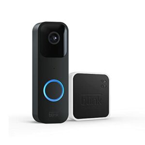 Blink Video Doorbell + Sync Module 2 | Türklingel mit Kamera, lange Batterielaufzeit, Bewegungserfassung, App-Benachrichtigungen bei Klingeln, Funktioniert mit Alexa (schwarz)