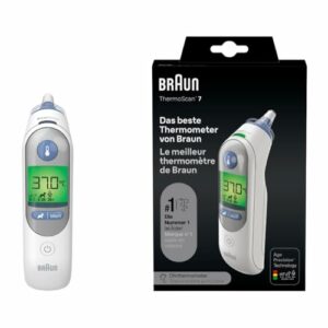 Braun ThermoScan 7 Ohrthermometer | Age Precision Technologie | Farbcodiertes Digitaldisplay | Baby- und kleinkindfreundlich | Die #1 Marke bei Ärzten(1)