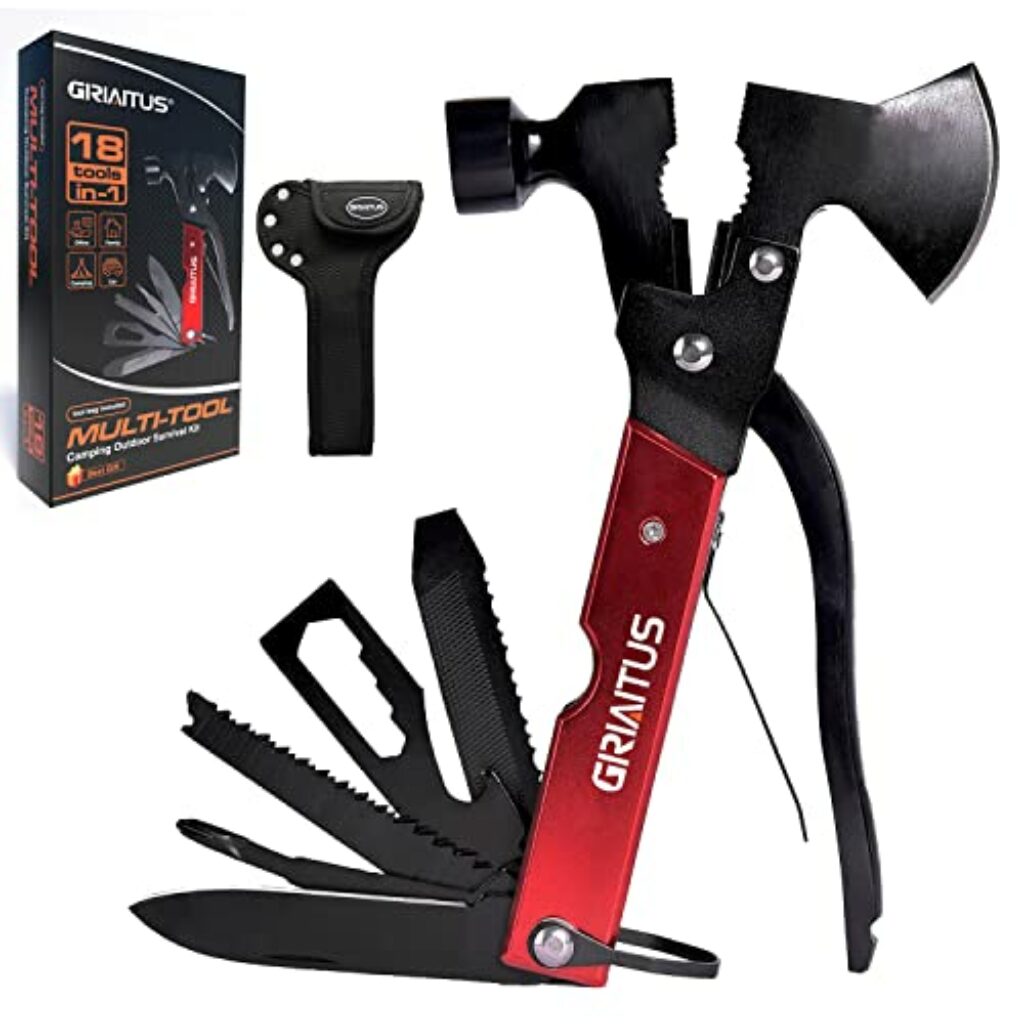 Camping Zubehör 18 in 1 Hammer Multitool Geschenke für Männer Frauen Camping Gadgets Weihnachtsgeschenke Geburtstagsgeschenk Vatertagsgeschenk für Papa Wandern Outdoor Ausrüstung