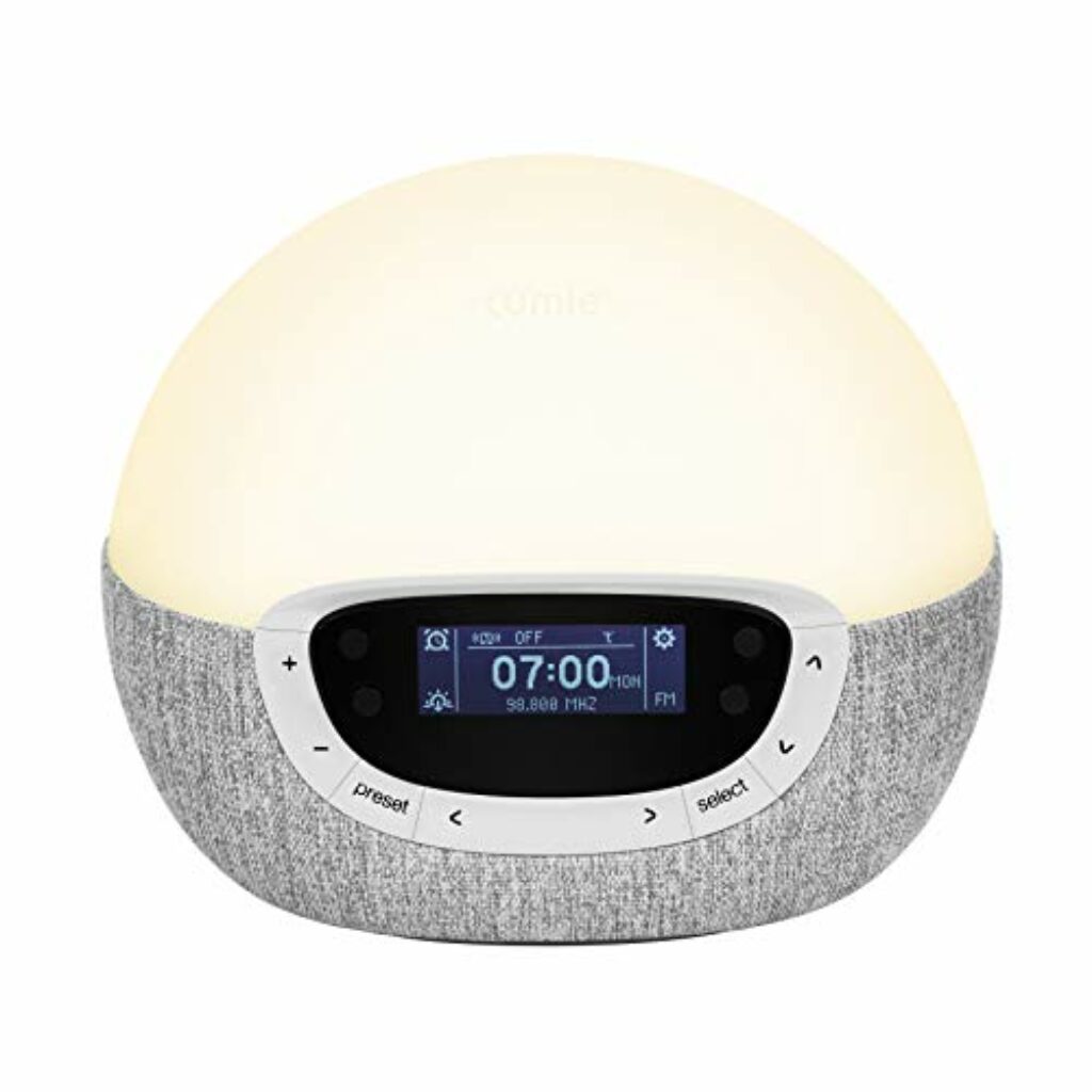 Lumie Bodyclock Shine 300 - Lichtwecker mit Radio, 15 Klängen und Einschlafsonnenuntergang