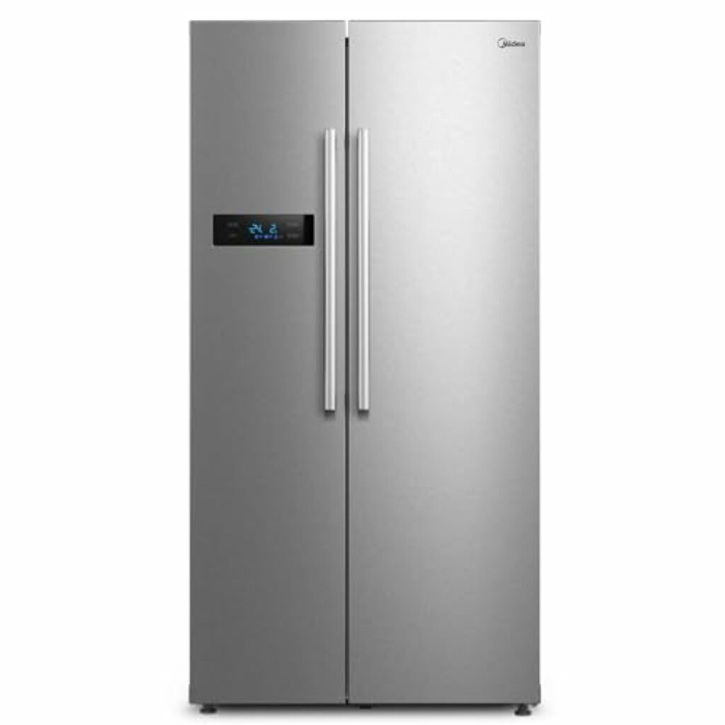 Midea MERS530FGD02 Side-by-Side Kühl-/Gefrierkombination/NoFrost/Inverter Technologie/Indoor Ice Bar/Twin Control/176,5 cm Höhe/335 L Kühlen/197 L Gefrieren/256 kWh/Jahr