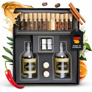 AMARI ® DIY Whisky Set - zum Selber Machen, Geschenkset inkl. Zubehör - Perfekt für zu Hause oder als Geschenk, Whiskey Tasting Geschenkbox - Geschenke do it Yourself, Baukasten für Whiskyliebhaber