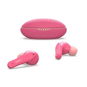 Belkin SOUNDFORM Nano, Bluetooth-Kopfhörer für Kinder, kabellos, 85-dB-Begrenzung zum Gehörschutz, Online-Unterricht, Schule, IPX5-zertifiziert, 24 Std. Betrieb – Rosa, One Size, PAC003