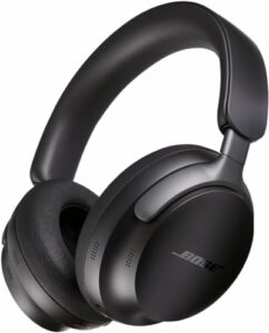 Bose QuietComfort Ultra Kabellose Kopfhörer mit Noise-Cancelling für räumlichen Klang, Over-Ear-Kopfhörer mit Mikrofon, Bis zu 24 Stunden Akkulaufzeit, Kopfhörer mit Raumklang, Schwarz