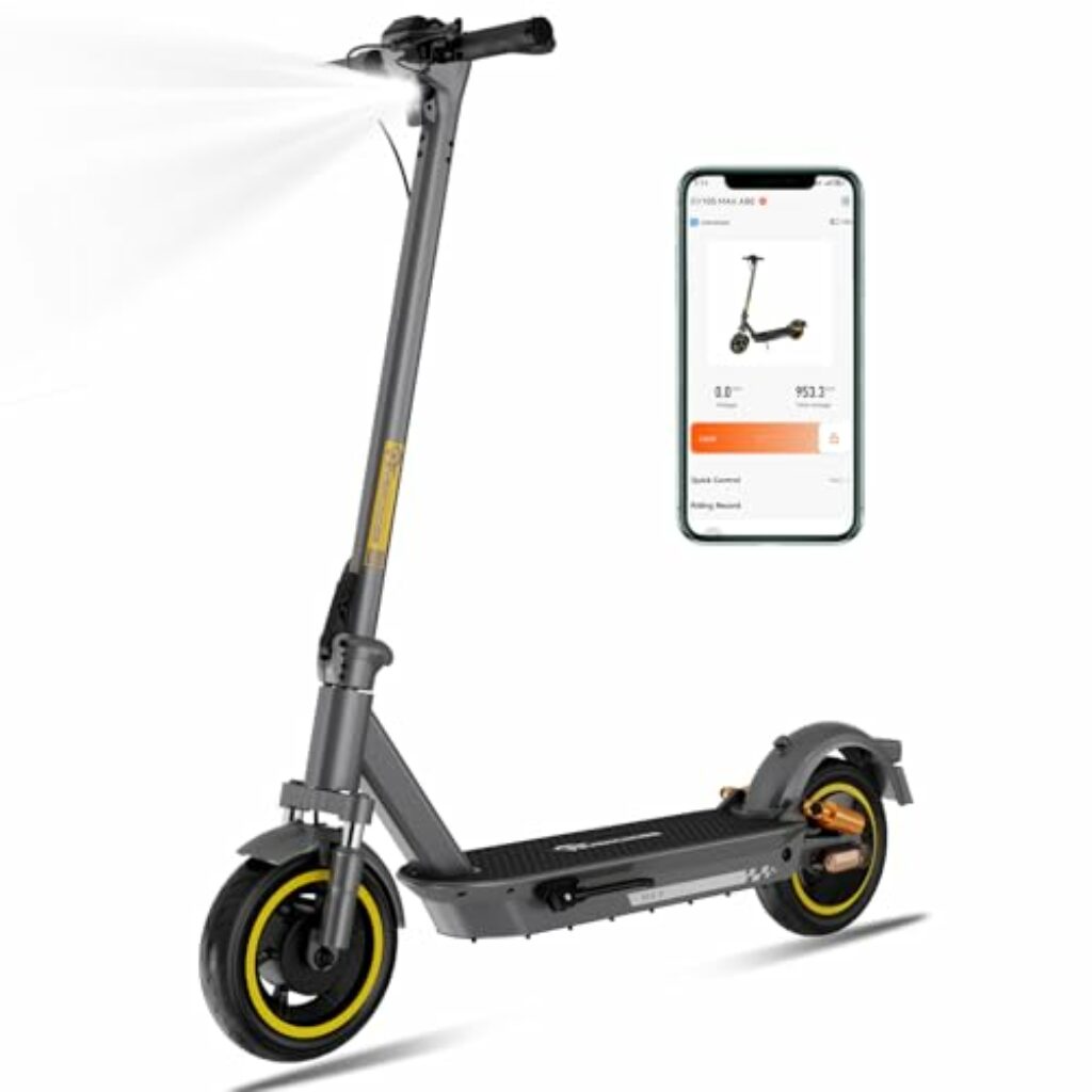 EVERCROSS EV10S MAX Elektroroller mit Straßenzulassung (ABE), Faltbarer E Scooter für Erwachsene - mit APP, 500W Motor, 80-150KM Reichweite, Max.20 km/h, 10" Vakuumreifen mit Gelschicht