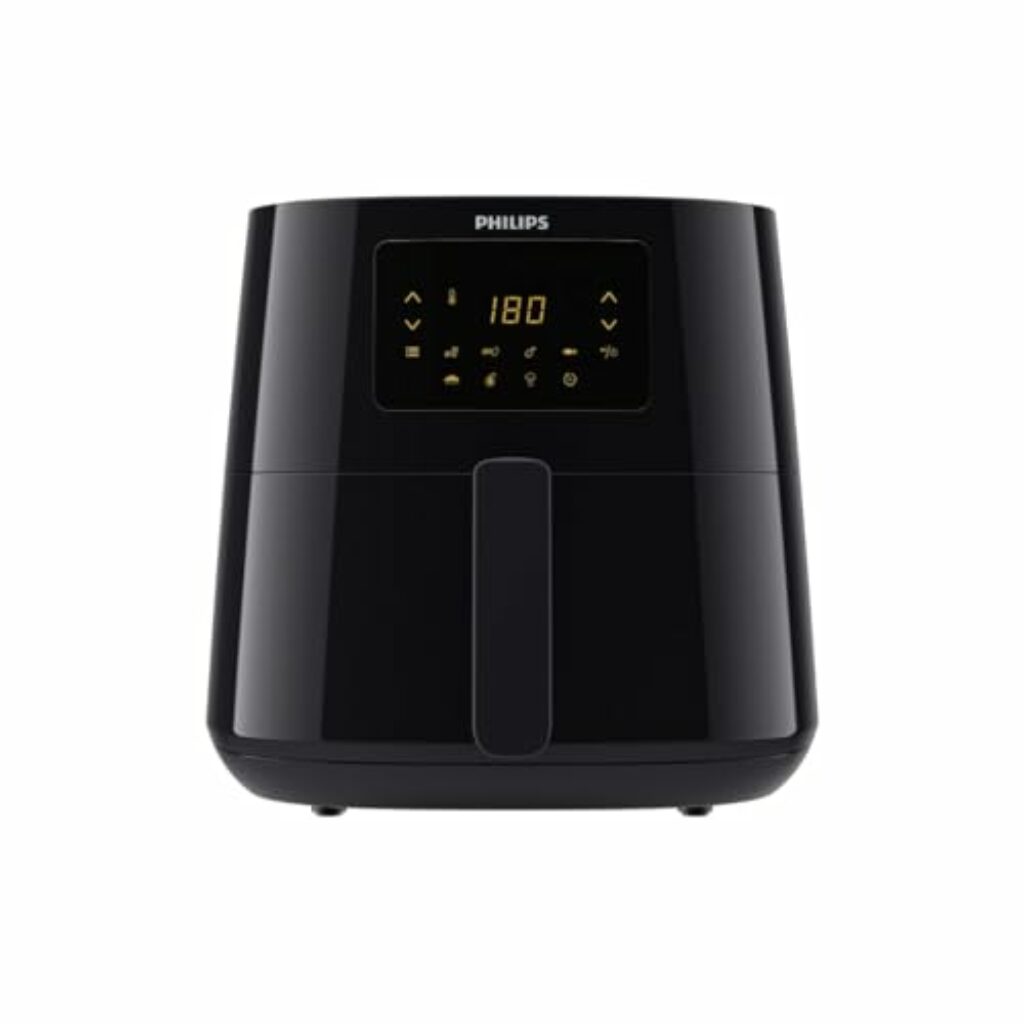 Philips 3000er Airfryer XL - Rapid Air Technologie, Frittieren mit bis zu 90% weniger Fett, 1,2 kg Fassungsvermögen, 6,2 l Größe, Touchscreen, Schwarz (HD9270/90)