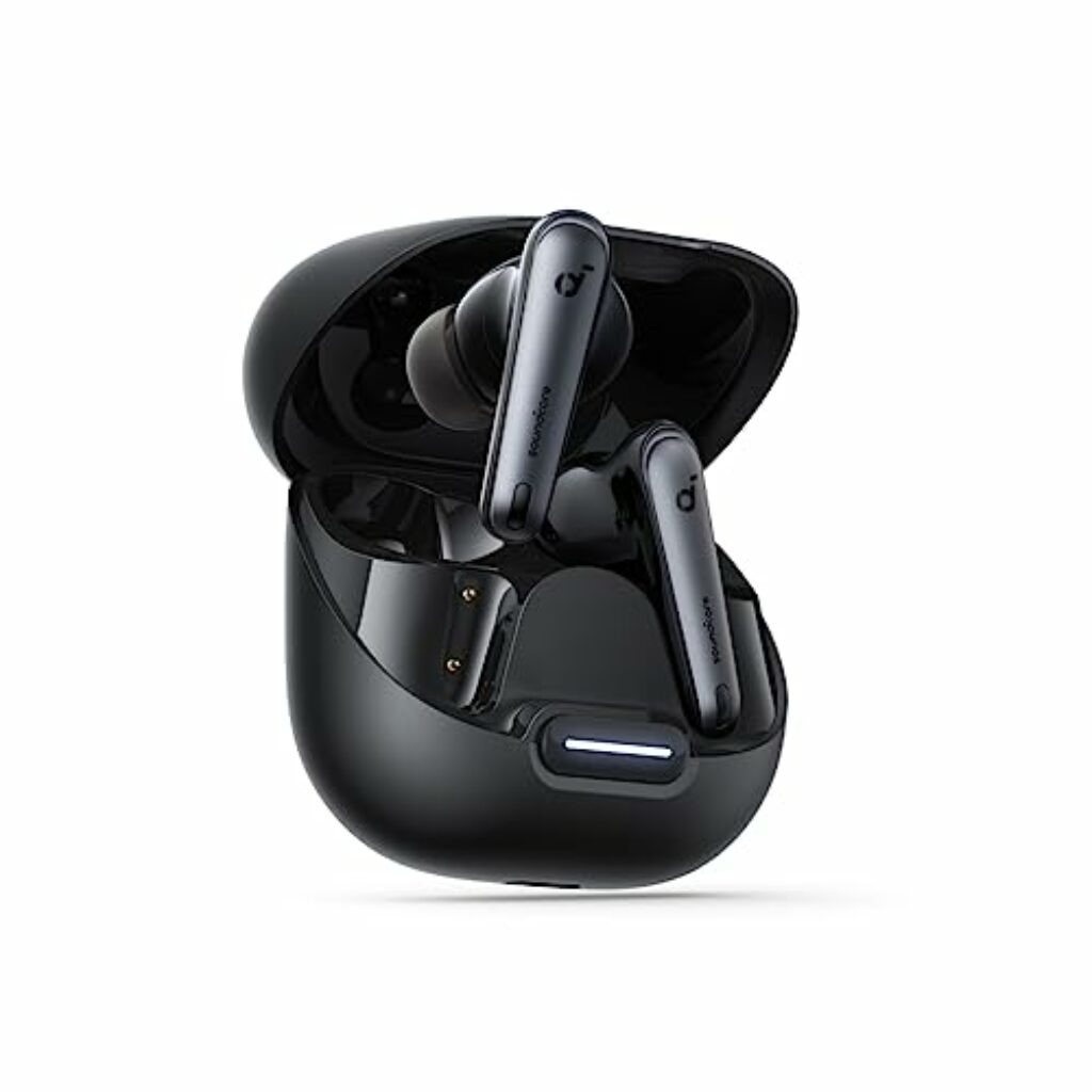 soundcore by Anker Liberty 4 NC Bluetooth-Kopfhörer mit Geräuschunterdrückung, 98,5% Noise Cancelling, Adaptive Geräuschunterdrückung für Ohren und Umgebung, Hi-Res Sound, 50H Wiedergabe (Schwarz)