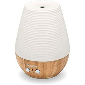 Beurer LA 40 Aroma Diffuser, Duft-Vernebler mit Ultraschall-Zerstäubung, mit Wellnesslicht und Farbwechsel, aus Holz, 1 Stück (1er Pack)