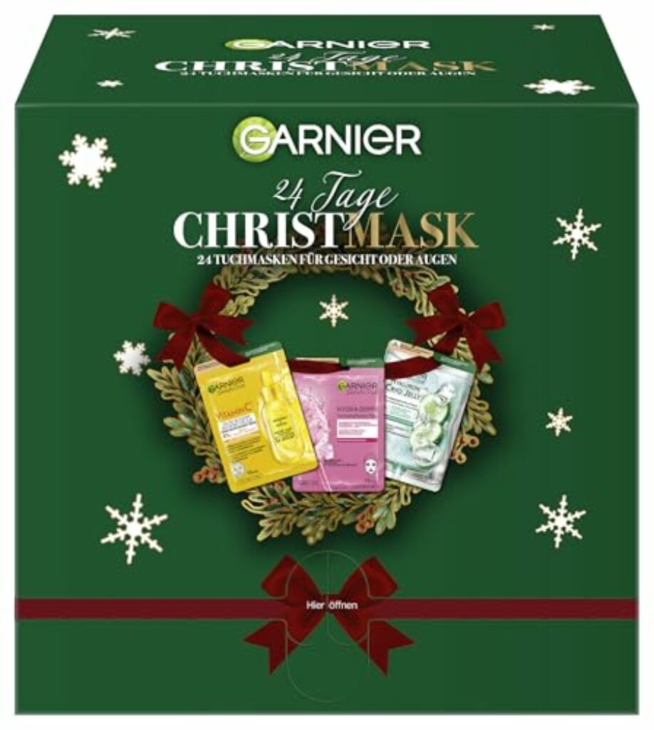 Garnier 24er Tuchmasken Geschenkset, Beauty-Set mit Sheet-Masks für das Gesicht von Hydra Bomb und SkinActive, Unterschiedliche Tuchmasken, Für wohltuende Maskenmomente, 1 x 24 Masken