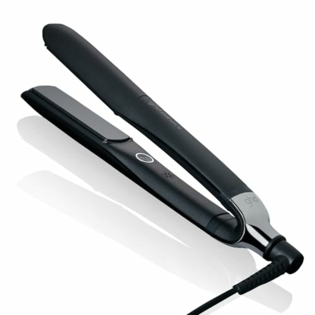 ghd platinum+ black - Intelligenter professioneller Haarglätter, weniger Haarbruch, mehr Glanz und Farbschutz, Ultra-Zone-Technologie, optimale Kämmtemperatur 185ºC homogen