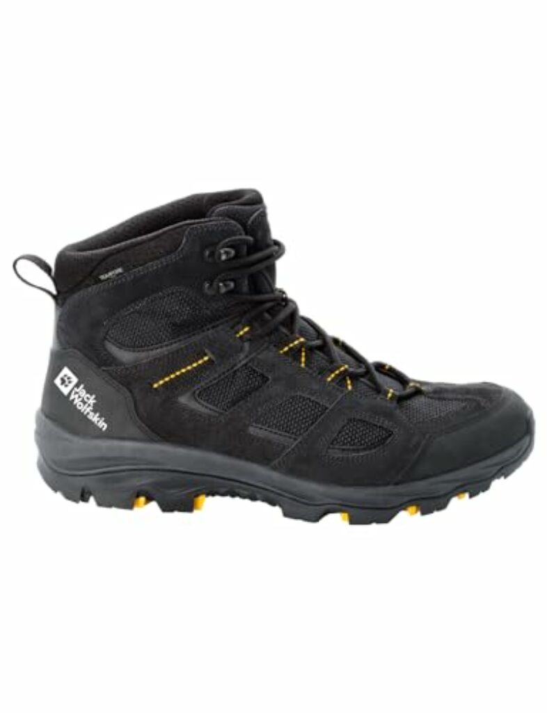 Jack Wolfskin Herren Vojo 3 Texapore Mid M Outdoorschuhe, Black Burly Yellow Xt, 45 EU